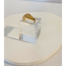 Δαχτυλίδι Χρυσό 14K - Γυναικείο, στρογγυλή βάση με Ζιργκόν (RI552)